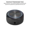 Uxcell Aluminum Potentiometer Knob X Round Shaft Straight Tube Volume Tone Control Knob for Black 1/4" 1.5" Guitar/Bass,