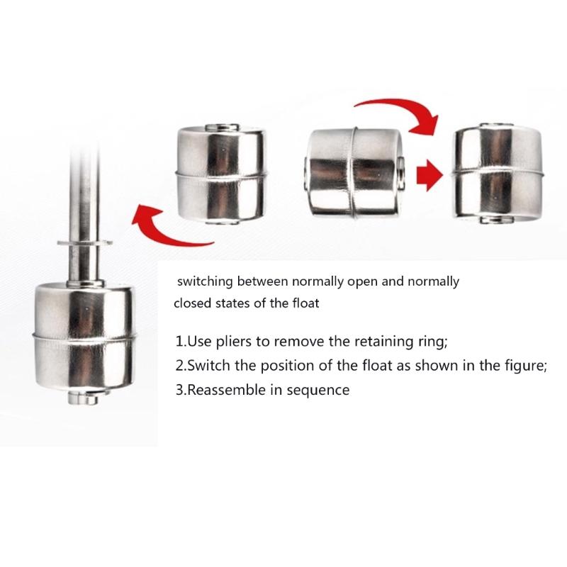 Stainless Steel Double Ball Float Switcher Automatic Liquid Level Sensors For Water Tank Pump Liquid Level Sensors