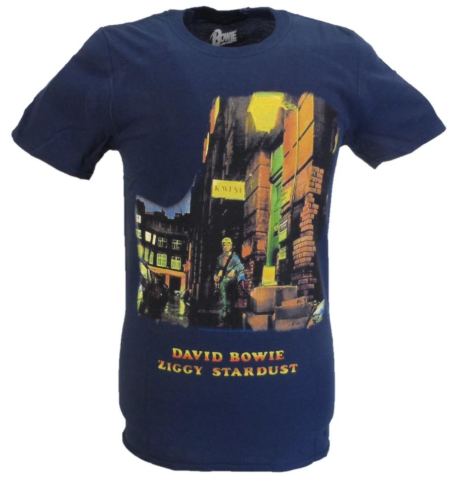Unisexs Official Licensed David Bowie Navy Ziggy Stardust T Shirt S