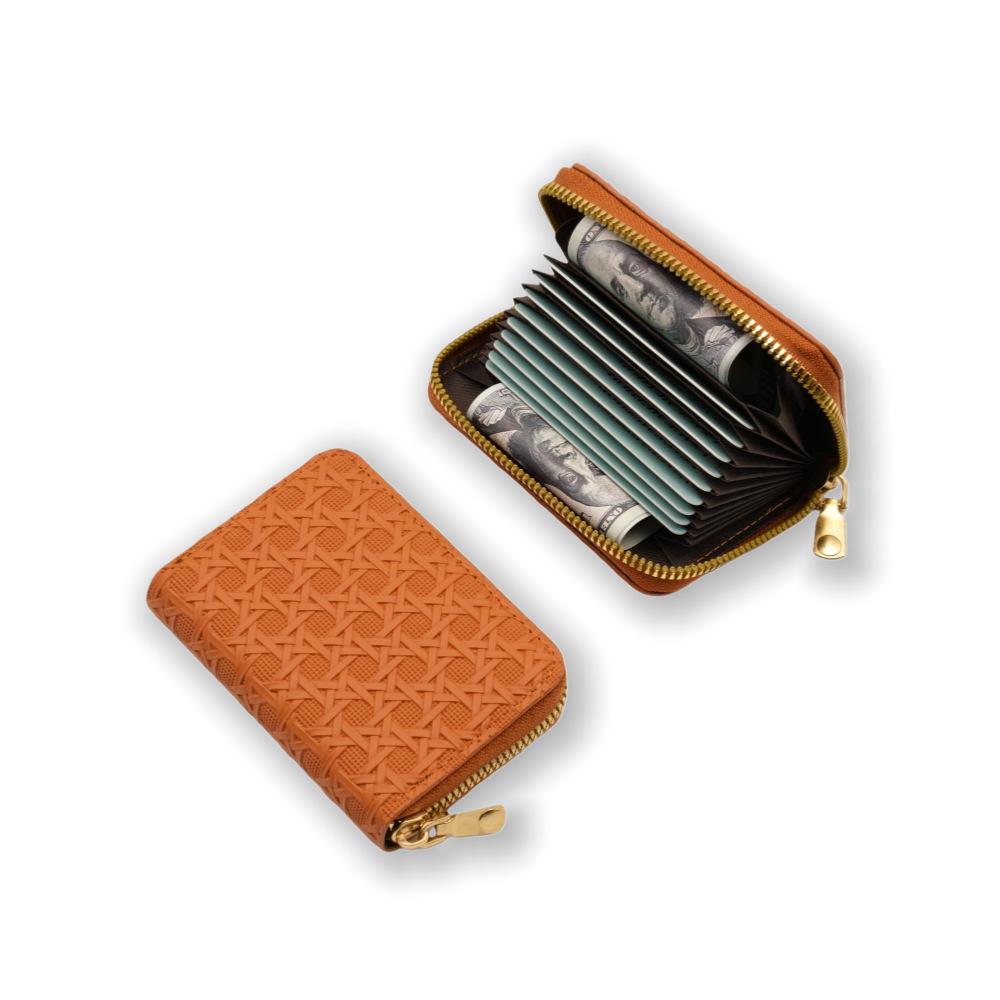 Women's & Men's Large Capacity Customizable Card Holder with Multiple Slots, Driver's License Slot, and Small Card Design.