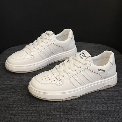 Scarpe da Donna in Pelle con Plateau Scarpe Bianche Primavera ed Estate Nuove Versatili Traspiranti Scarpe da Ginnastica Casual Scarpe Singole