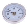 0-120℃ Stainless Steel Clamp-on Tube Thermometer 63mm Clip On Thermometer Spring for Measuring Temperatures of Hot Water Pipes