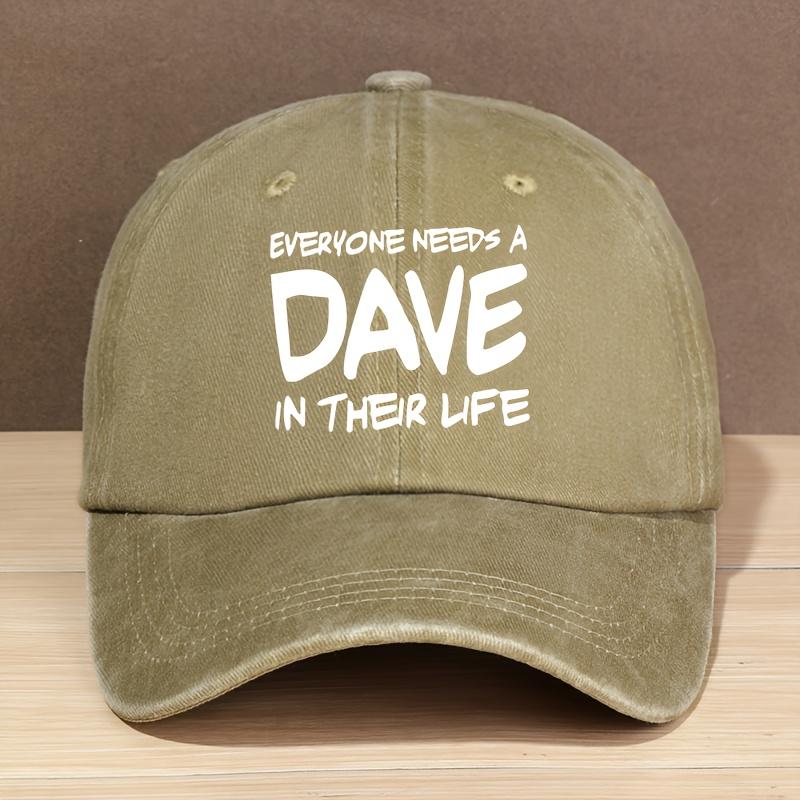 Vintage Trucker Hat Adjustable Vintage Style Trucker Hat Everyone Needs a Dave In Their Life Washed Baseball Cap