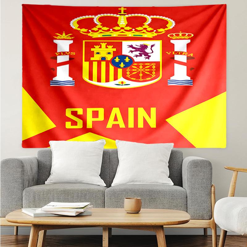 Spain's Royal Emblem Printed Printed Tapestry, for Bedroom,Livingroom, Dormitory, Large Wall Decor, Fabric Decor Fan Birthday Gifts