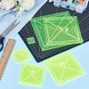6 Piece Square-Quilting Templates Acrylic Patchworks Cutting Rulers Set Precision-Patchworks High-Visibility Sewing Guides Ruler
