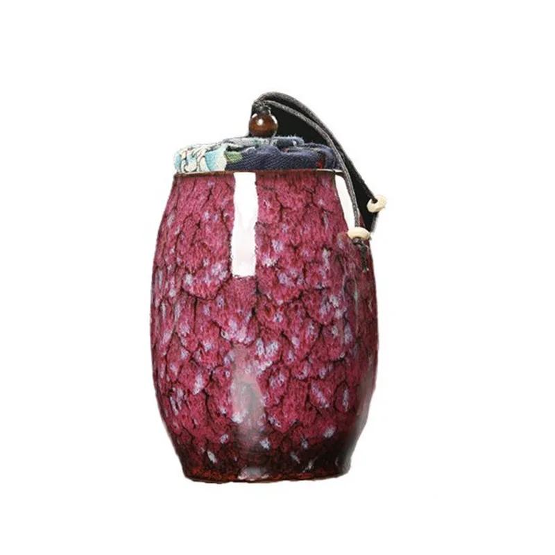 Color Kitchen Food Jar Mini Ceramic Medicine Jar Sealed Tea Caddy Desktop Decoration Gift Box Bottle Container Home Decoration