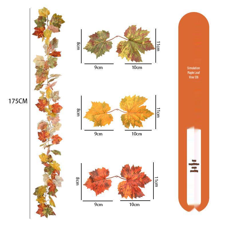 Artificial Maple Leaf Rattan Home Decor: Scenic Atmosphere Arrangement