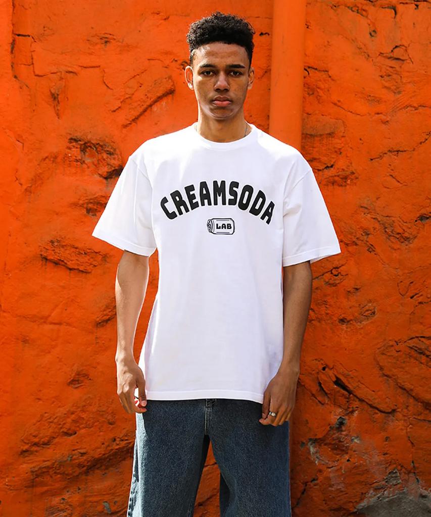 CREAM SODA LAB [2Pack] Ozzy Acro Logo Short Sleeve T-Shirt White (Black) Black (White)
