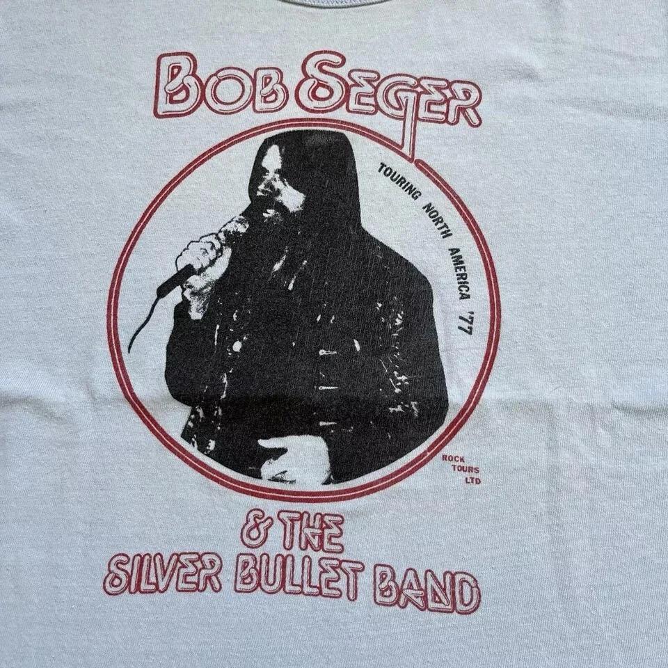 

VTG Bob Seger Live In Tour Short Sleeve Cotton White S-5XL T Shirt BT750 Unisex T-Shirt S