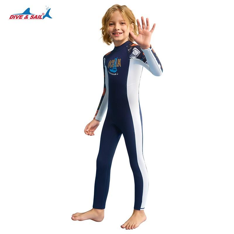 Kids 1.5mm Neoprene Wetsuit Full Body Long Sleeve Snorkeling Diving Swimming Winter Use