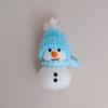 Finished Knitted Hand-Crocheted Snowman Handmade Snowman Doll Crocheted snowman  Holiday Decor