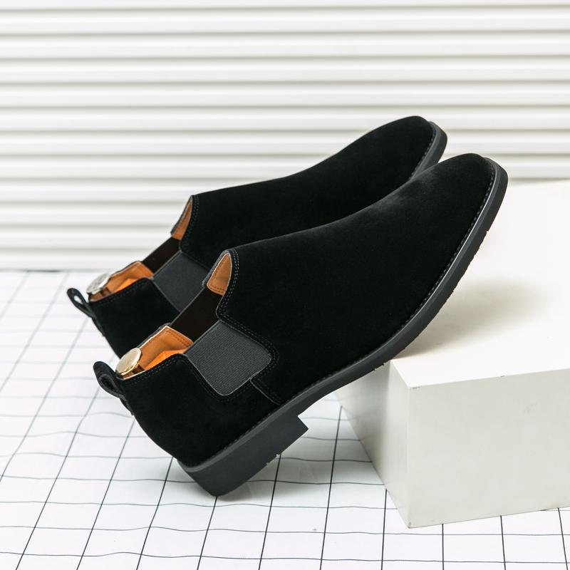 Fashion Men Business Loafers with Pointed Frosted Surface Lightweight Comfortable Fashionable and Formal Shoes In Sizes 38-48 Men Shoes