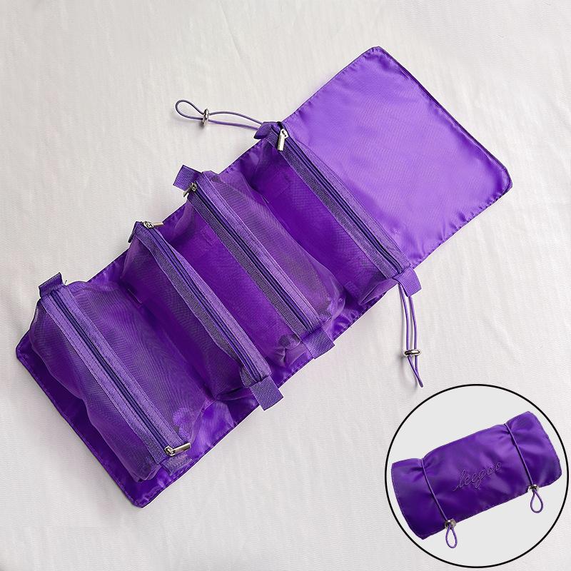 4in1 Detachable Makeup Bag Organizer Organizer Storage Bag Separation Travel Storage Organizers Folding Portable Wash Bag