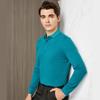 YOUNG RIVER Men's Long Sleeve Business Casual Polo Shirt