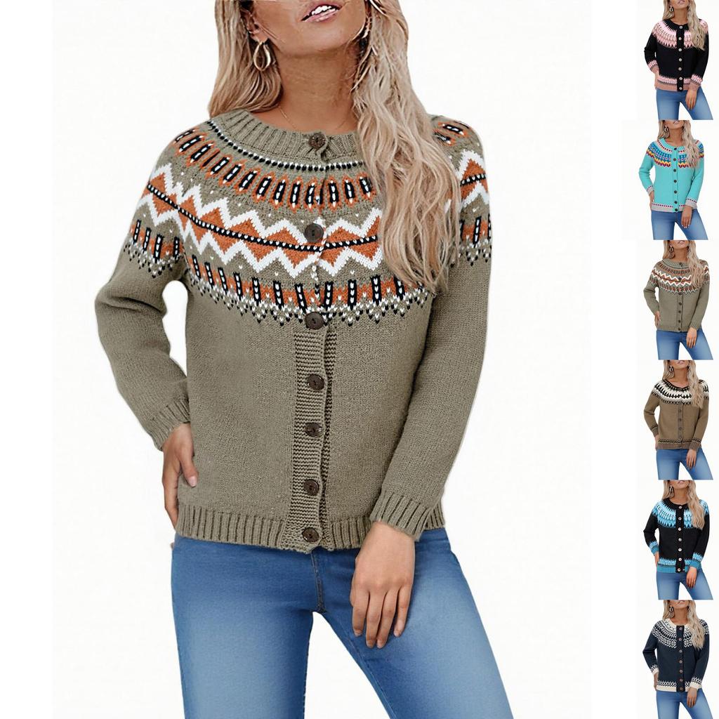 Fair Sweaters For Women Neck Loose Fit Button Up Chunky Sweater Open Front Casual Fall Knit Jacket