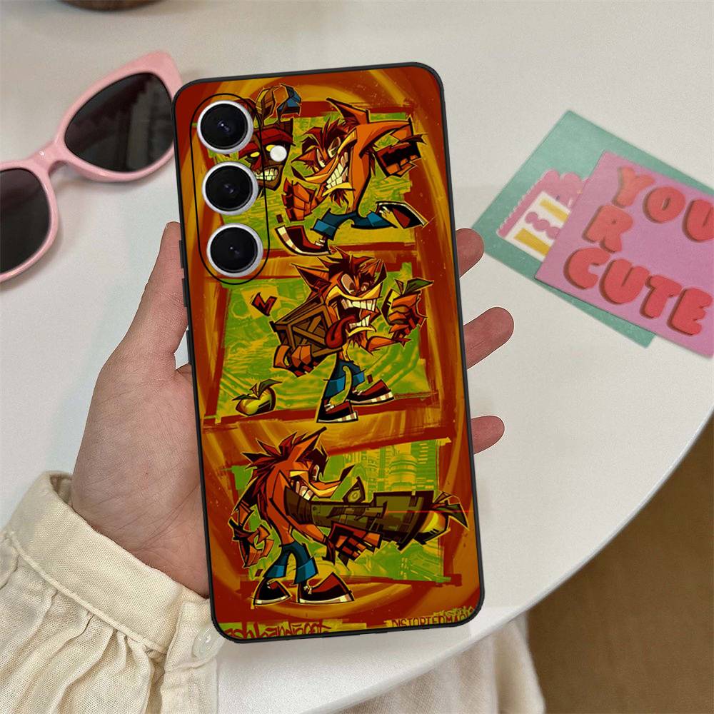 

Crash B-BandicootS Game Phone Case For Samsung S 24 fe 25 Ultra plus 20 lite 21 30 22 23 24 22 Ultra 5G Fundas Samsung S25ULTRA