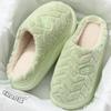 Home cotton slippers autumn and winter couple 2025 new indoor non-slip stepping on shit plush thick-soled slippers