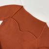 Square Neck Ribbed Thicken Warm Knitted Dresses Women Long Sleeve High Stretch Basic Bodycon Dress Streetwear