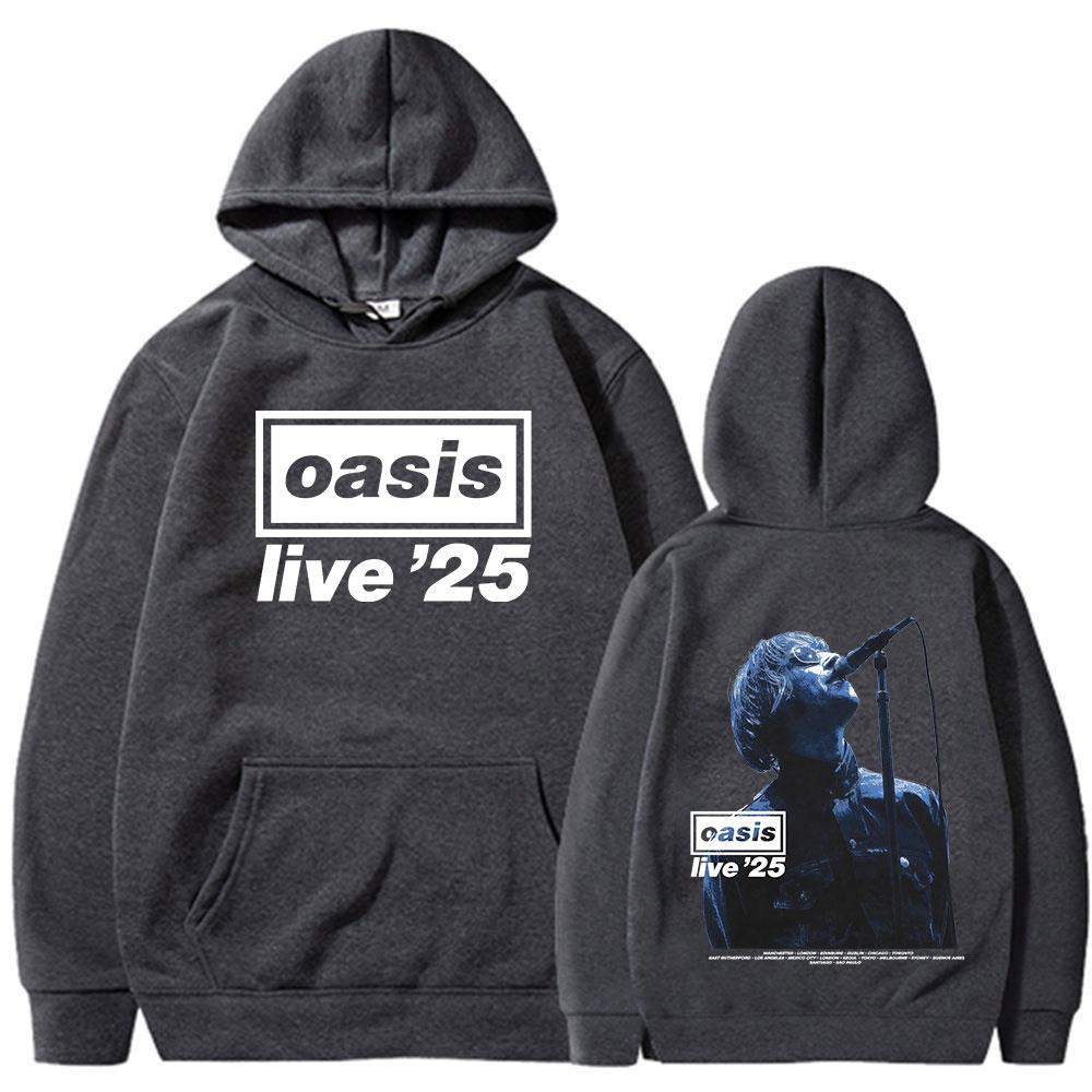 Rock Band O-Oasis Live 25 Tour Merch Hoodies Mode Gothic Vintage Übergroße Mode Langarm Sweatshirt Männer Frauen Pullover
