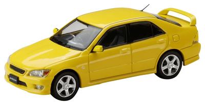 Scale Toyota Altezza RS200 1998 with Genuine Super Bright Yellow 1/64 (E10) Options,