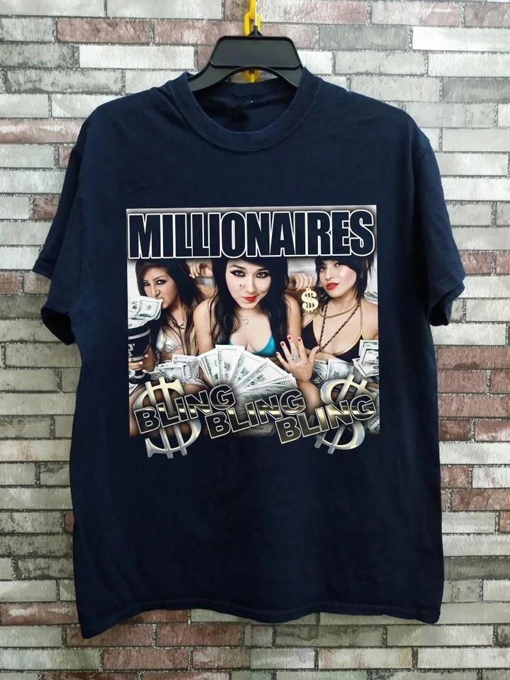 NEW MILLIONAIRES Band Bling Bling Bling Album Cotton Black T Shirt S-5XL TR772 XL