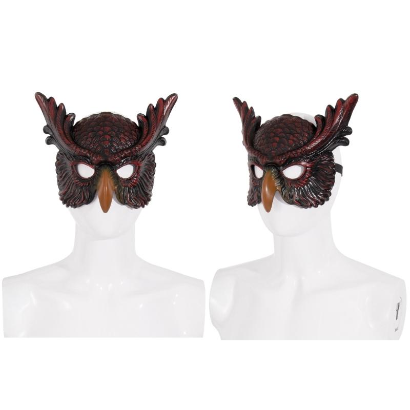 Masquerade Mask Owl Mask Bird Mask Beak Feather Half Face Mask Halloween Cosplay Costume Costume Mask for Mardi Gras