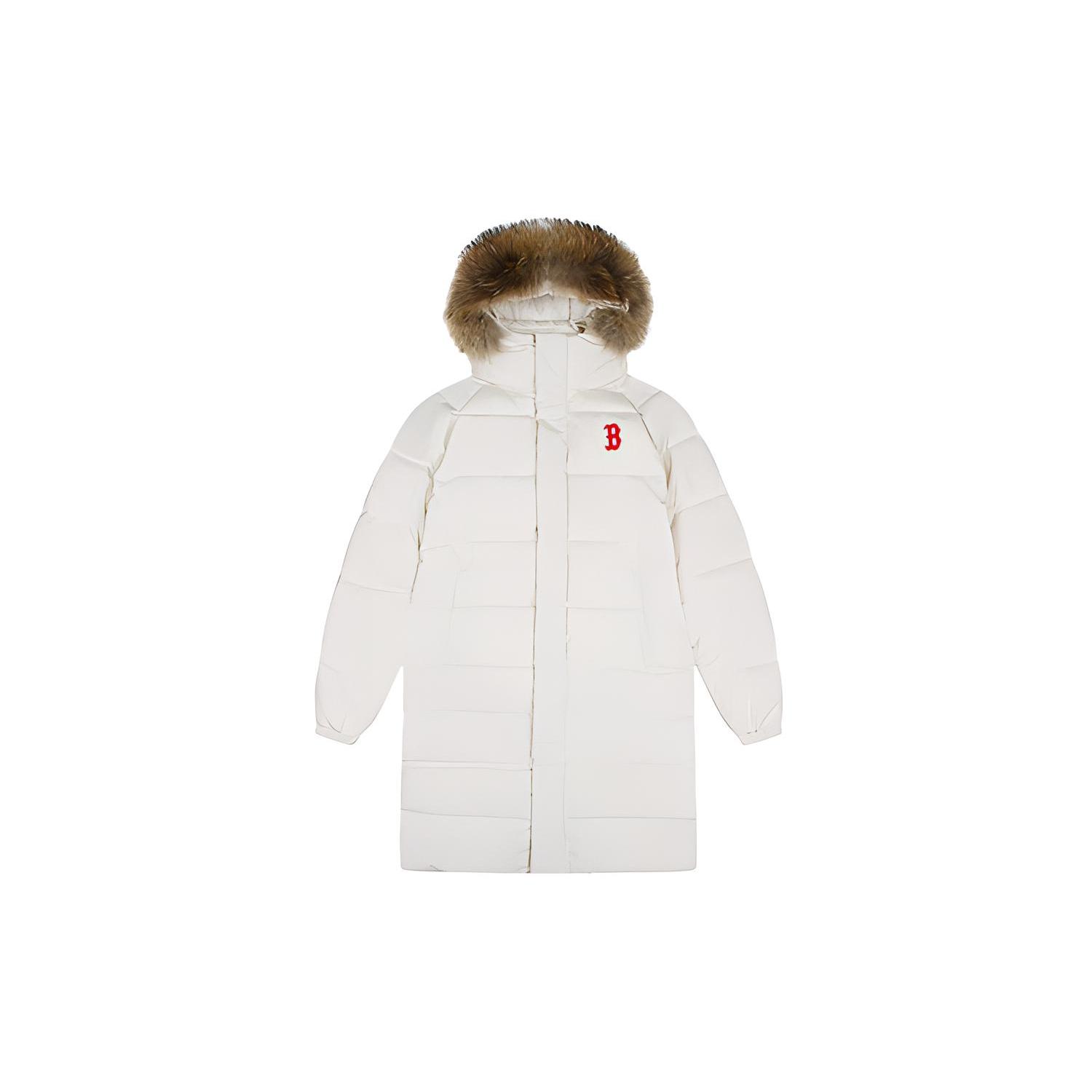 MLB Down Jackets Unisex Ivory White Hooded Moderate Other 31DJZ3061 S