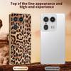 For Motorola Edge 50 Ultra 5G/Moto X50 Ultra 5G Case Leopard Print PU Leather Coated PC+TPU Electroplating Phone Cover