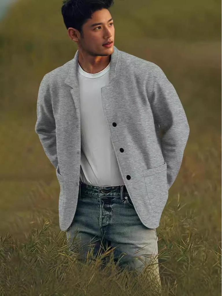 2024 Trending Men's Solid Color Fashion Jacket - Youth Casual Style