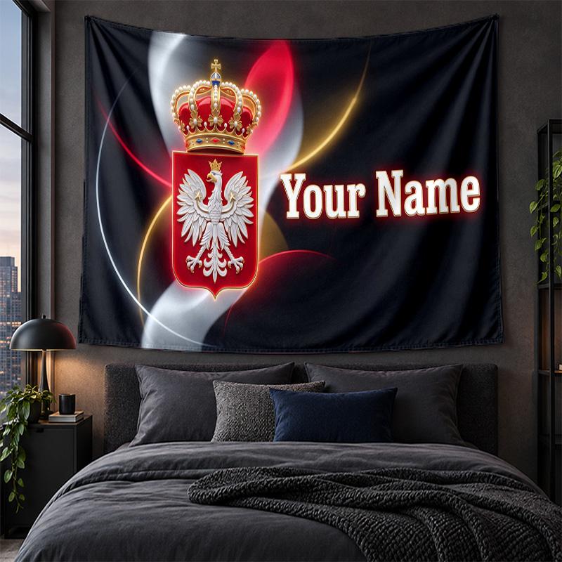Personalized Tapestry Wall Hanging Poland Football Pattern Art Background Cloth