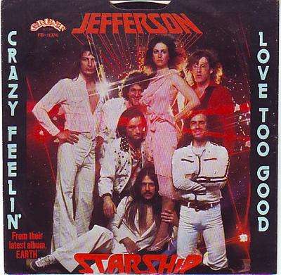 7inch Record JEFFERSON STARSHIP - Crazy Feelin' FB11374 Grunt 1978 US Rock Used