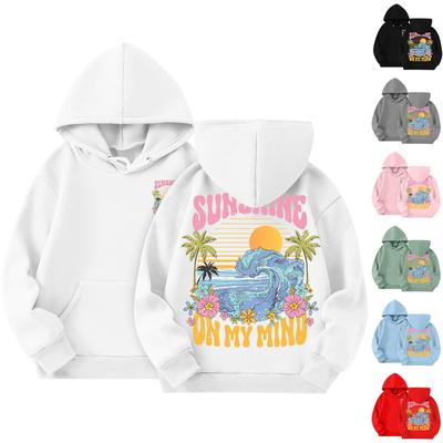 Detská mikina s kapucňou, voľná športová košeľa s kapucňou Módna športová košeľa