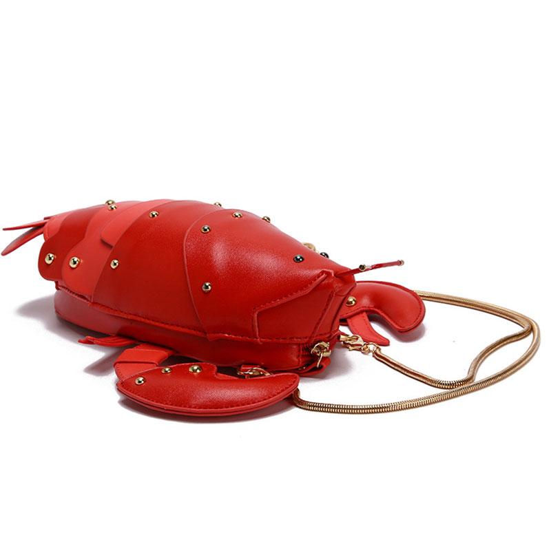 

Fashion Cute Lobster Shape Women Shoulder Bags PU leather Crossbody Bags For Women Fuuny Shoulder Bag Totes Ladies Messenger Bag красный