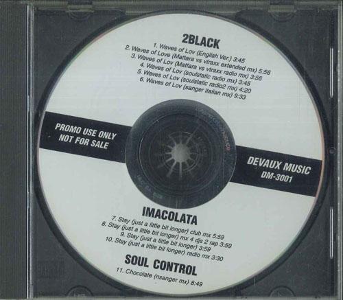 CD 2 ЧЕРНЫЙ IMACOLATA SOUL CONTROL Devaux Music DM3001 DEVAUX MUSIC Канада Танцевальная Электроника Б/У