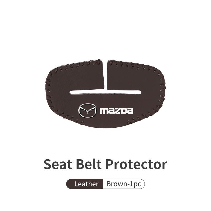 Car Seat Belt Buckle Cover Leather Protector Anti-collision Case For Mazda 3 CX3 CX4 CX5 CX7 CX8 CX9 CX30 RX7 Atenza Axela