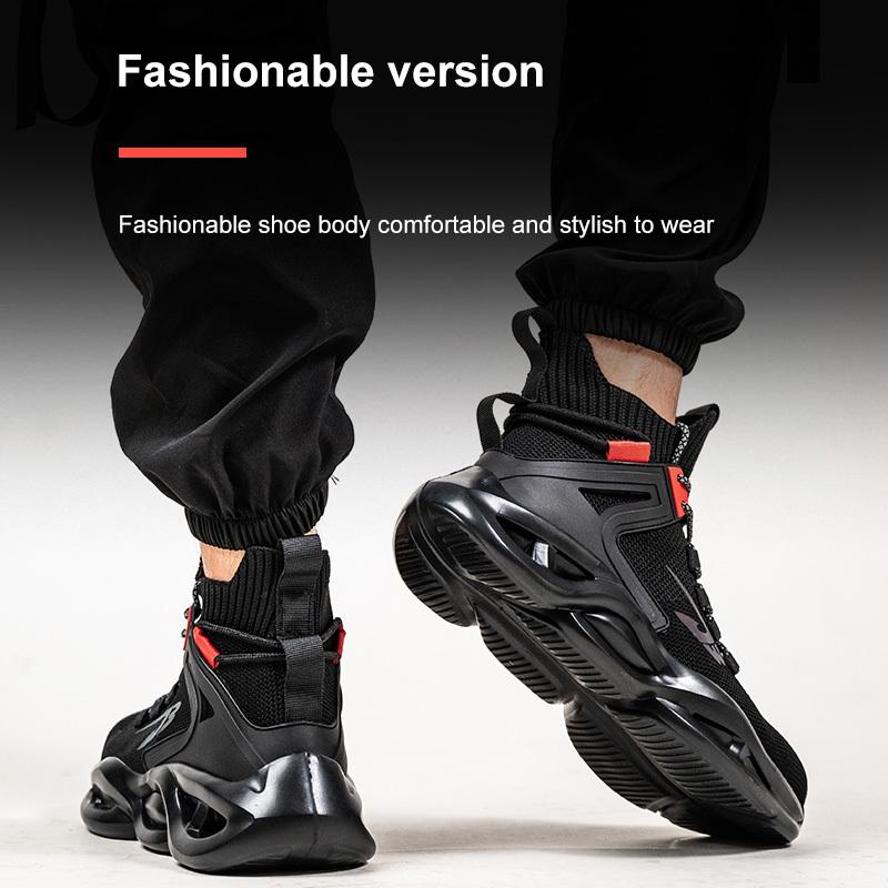 Pánská bezpečnostní obuv Bezpečnostní boty s ocelovou špičkou Pracovní tenisky s vysokým topem Dámské Pracovní boty proti rozbití Proti bodnutí Konstrukce odolná proti propíchnutí Pánské bezpečnostní boty