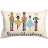 New Christmas Style Simple Letter Double-sided Printed Linen Pillow for Home Decoration, Sofa Waist Pillowcase
