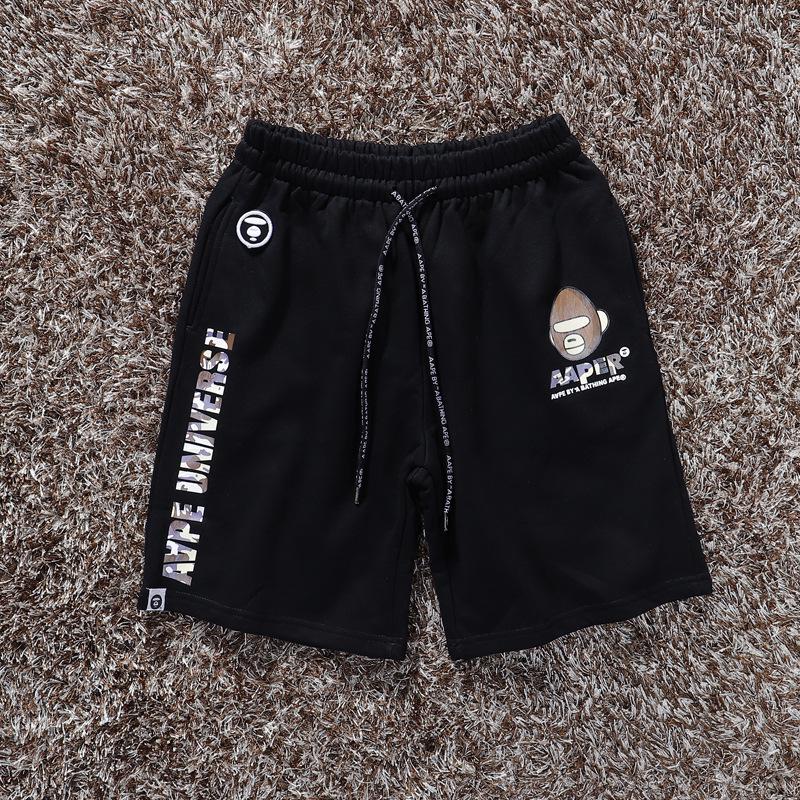 Ape Head Men's & Women's Trendy 2-Piece Set: Loose Fit Five-Point Shorts & Short-Sleeve T-Shirt