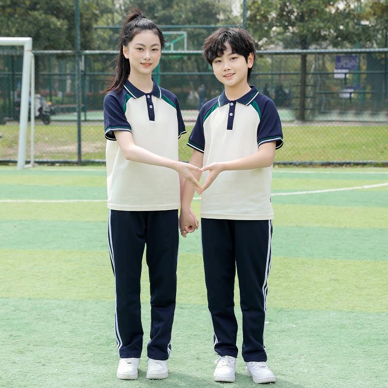 Spring & Autumn Uniforms: Primary School & Kindergarten Sports Sets, Summer Short Sleeve Class Wear