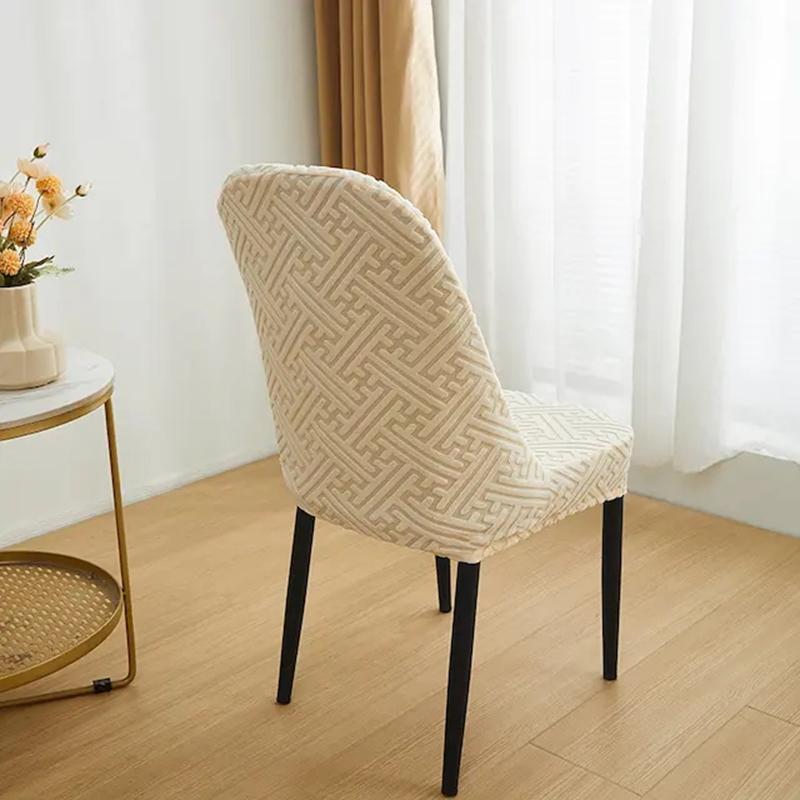 1Pcs Seat Slipcovers For Dining Room Home Decor Thickened Curved Backrest Chair Cover Special-shaped Cover Cushion Cover