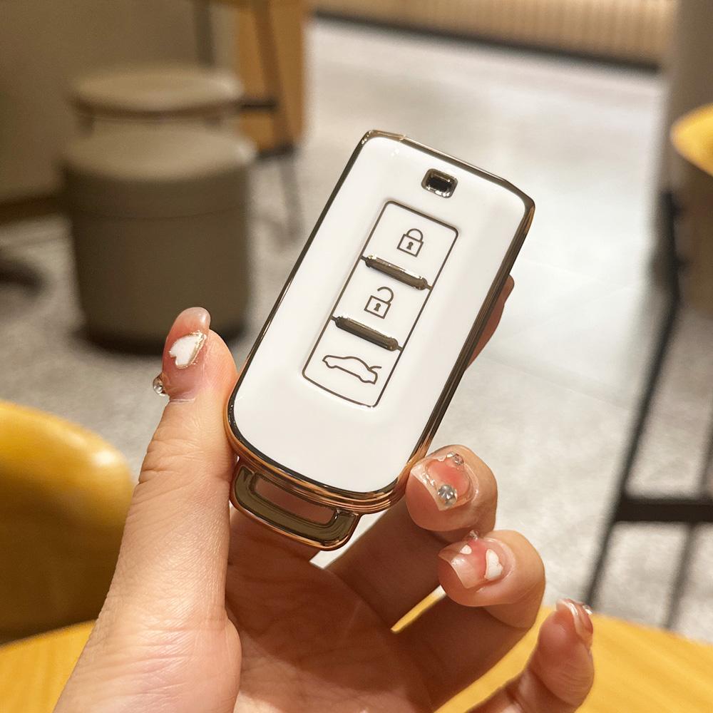 Carcasa TPU pentru cheia de la distanță pentru Mitsubishi Outlander ASX Pajero LANCER Sport Eclipse 3 butoane Smart Keyless Fob