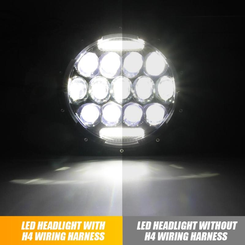 H4 LED Headlight Wiring Harness Negative Switched Conversion Fused Relay Harness Kit for Subaru Toyota