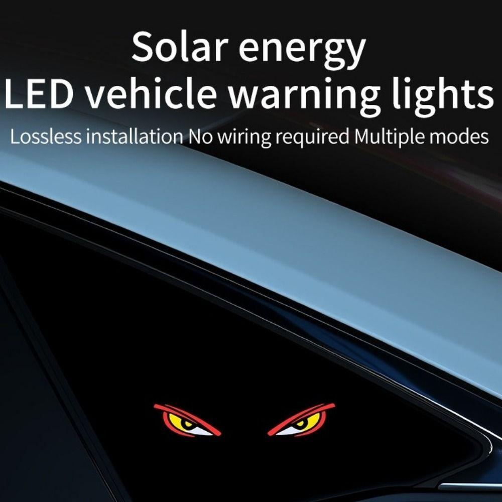 Wireless Solar Demon Eye Light LED Anti-Rear-End Light Cool Design Car Neon Light Car Interior