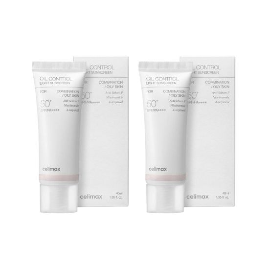 Celimax Oil Control Light Sunscreen SPF50+ PA++++ 40ml × 2 Packs