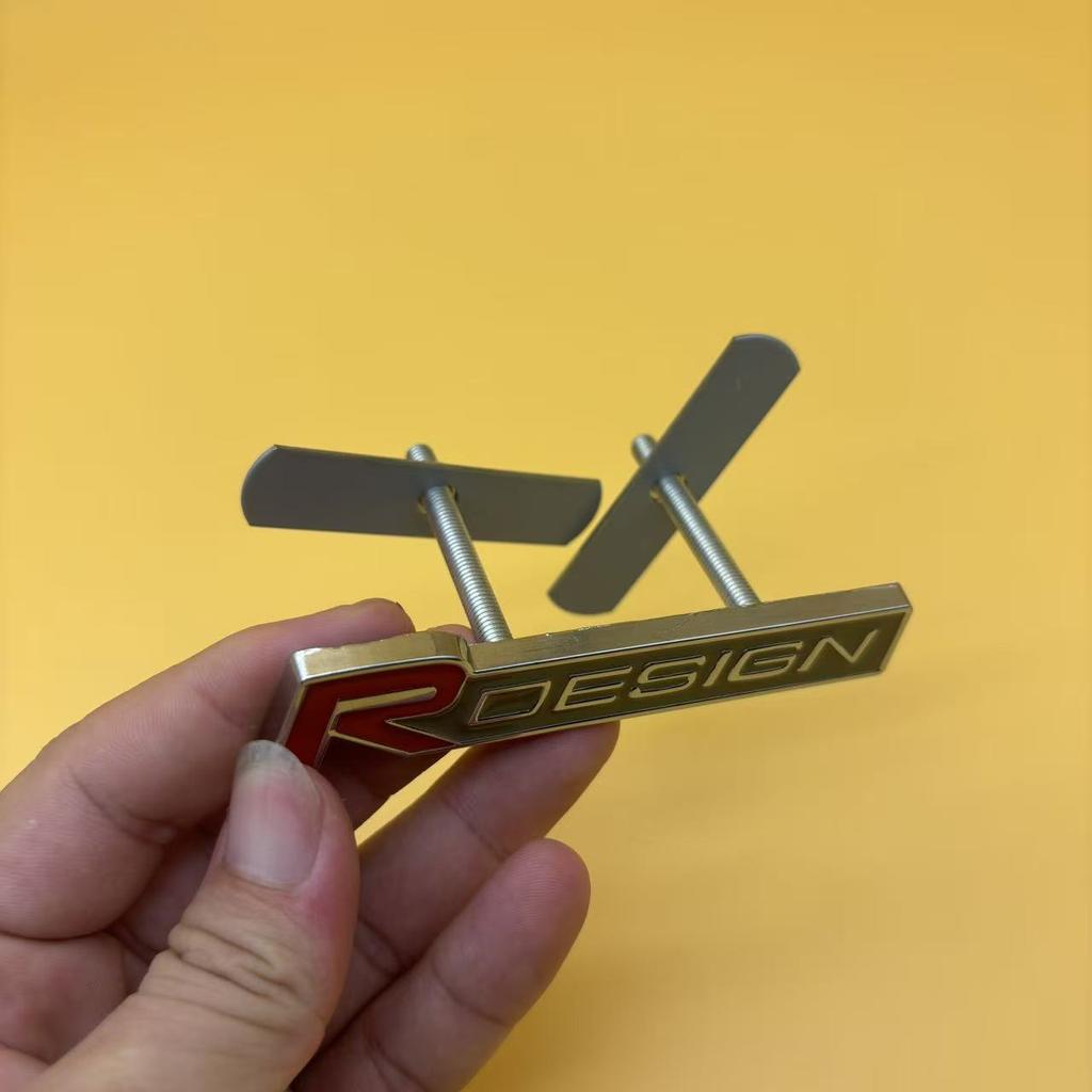 1 Satz Metall R DESIGN Styling Emblem, Auto Frontgrill Dekoration Badge Für V-o-l-vo Zubehör