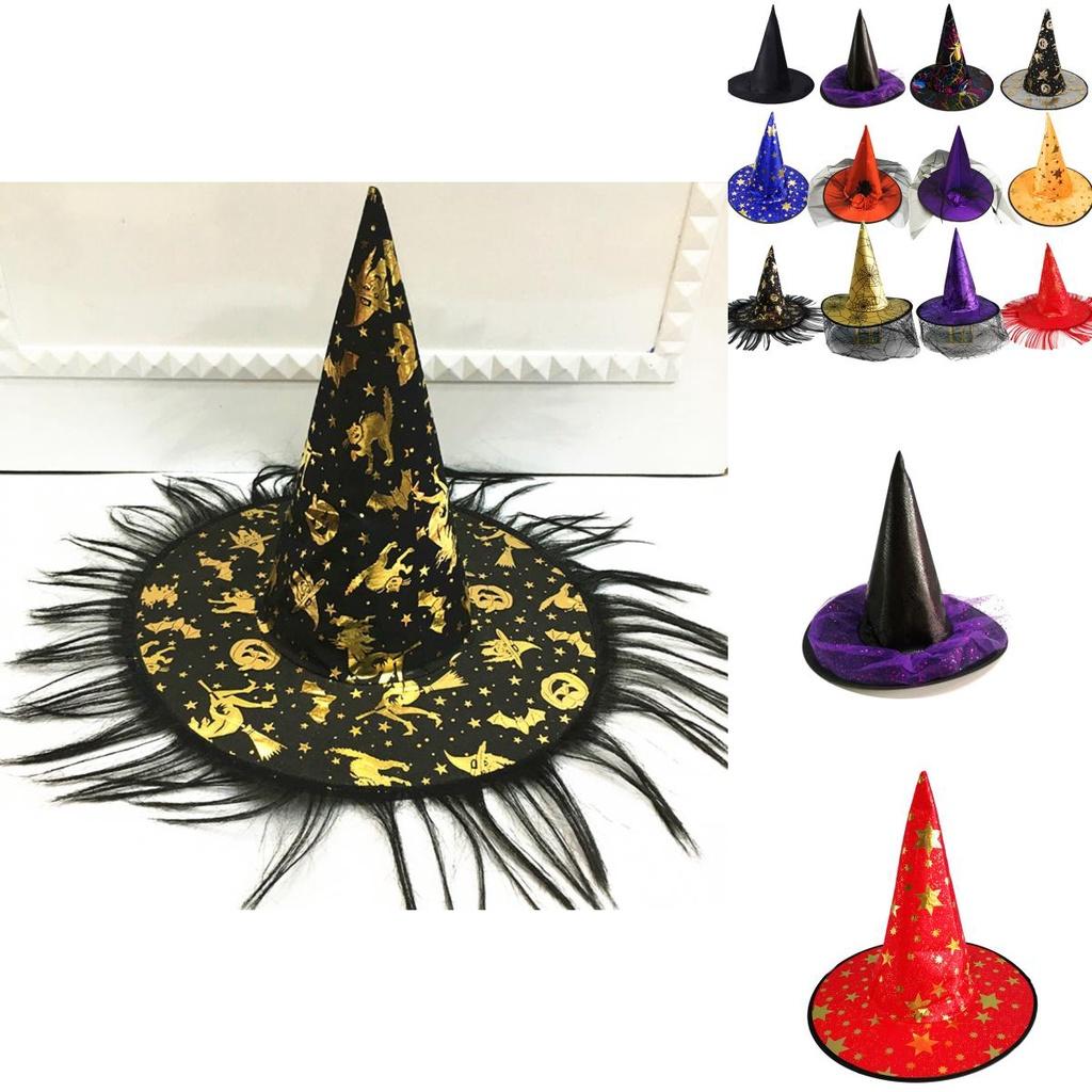 Rose Witch Hat In Red Black And Purple Perfect For Halloween Party And Costume