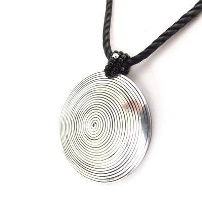[J6967] - Black Silver 'Kilimanjaro' Necklace