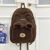 Schoolbag Cute Cute Furry Bear Girl Backpack Women Winter New Soft Glutinous Children Travel Mini Backpack
