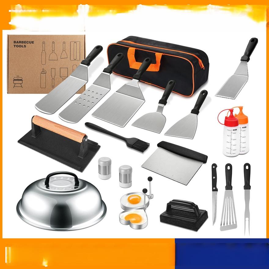 Barbecue Tool Set Outdoor BBQ Stainless Steel Teppanyaki Spatula Tools Barbecue Set