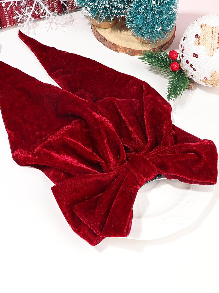 Large Red Satin Hair Bows, Clips, and Barrettes - Hair Accessories for Women, Christmas Gift